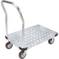 Chariots &agrave; plateforme en aluminium, 24" la x 36" lo, 3400 lb cap, Roues Polyur&eacute;thane - KLETON 