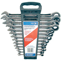 Jeu de cl&eacute;s mixtes SAE &agrave; rochet &agrave; motif long RCWS-13S, Combinaison, 13 morceaux, Imp&eacute;rial - JET 700312