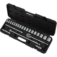Jeu de douilles m&eacute;triques, 24 Mcx, Prise de 1/2" - JET 020134