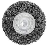Brosse radiale &agrave; fils cr&ecirc;p&eacute;s mont&eacute; sur mandrin 105-2, 2", Fils ,02" - JET 550906