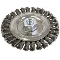 Standard Face Knot Wire Wheel Threaded, 5" Dia., 0.022" Fill, 5/8"-11 Arbor, Steel - JET 553322
