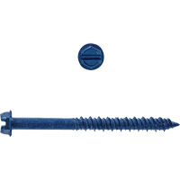 Vis &agrave; b&eacute;ton SD avec fente pour rondelle hex, 3/16" x 1-1/4" lo, Zingu&eacute; - Paulin 537-820