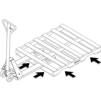 Transpalette hydraulique &agrave; 4 entr&eacute;es, 48" l x 7" la, Capacit&eacute; 4000 lb - Wesco 273400
