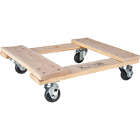 Socle roulant en bois dur, Roues en Polyol&eacute;fine, Capacit&eacute; de 1000 lb, 18" la x 24" p x 7" h - KLETON 