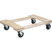 Socle roulant en bois dur, Roues en Polyol&eacute;fine, Capacit&eacute; de 1000 lb, 18" la x 30" p x 7" h - KLETON 