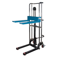 Hydraulic Platform Lift Stacker, Foot Pump Operated, 880 lbs. Capacity, 60" Max Lift - KLETON 