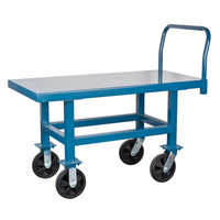 Elevated Platform Trucks, 48" L x 24" W, 1000 lbs. Capacity, Pneumatic Casters - KLETON 