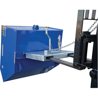 Low Profile 90 Degree Self Dumping Hopper, Steel, 1 cu.yd., Blue - Vestil H-100-HD