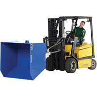 Low Profile 90 Degree Self Dumping Hopper, Steel, 1-1/2 cu.yd., Blue - Vestil H-150-MD