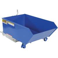 Low Profile 90 Degree Self Dumping Hopper, Steel, 1/4 cu.yd., Blue - Vestil H-25-LD