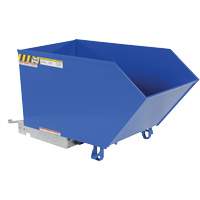 Autobasculeur 90 degr&eacute;s &agrave; profil bas, Acier, 1/2 vg³, Bleu - Vestil H-50-HD