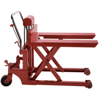Scissor Pallet Lifter, 44" L x 27" W, Steel, 1100 lbs. Capacity - Wesco 272153