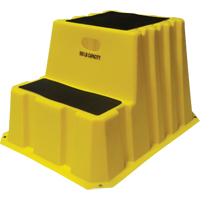 Escabeaux emboîtables industriels, 2 marches, 33" x 25-3/4" x Hauteur 24" - Diversified Plastics Inc. NTXST-2