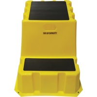 Escabeaux emboîtables industriels, 2 marches, 33" x 25-3/4" x Hauteur 24" - Diversified Plastics Inc. NTXST-2