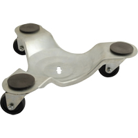 Zinc Plated Leg Dolly, 300 lbs. Capacity, Steel Frame, 2.75" H - Vestil LEG-D-12
