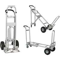 Three-Position Spartan III Convertible Hand Truck, Aluminum, 750 lbs. Capacity - Wesco 270391