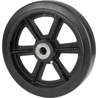 Roulettes en caoutchouc moul&eacute;, 8" (203,2 mm) dia. x 2" (50,8 mm) la, Capacit&eacute; de 600 lb (272,155 kg) - Algood W-7008-MR-RB-3/4