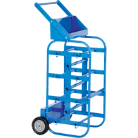 Portable Wire Reel Caddy, Steel, 11 Rod, 19-1/2" W x 43-1/4" H x 17-1/2" D, 150 lbs. Capacity - Vestil WIRE-D-E