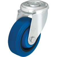 Hard Rubber Caster, Swivel, 4" Dia., 330 lbs. (149.685 kg.) Capacity - Blickle LER-POEV 102KA-SB