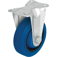 Roulette, Fixe, 5" (127 mm), Caoutchouc rigide, 400 lb (181 kg) - Blickle B-POEV 126KA-12-SB