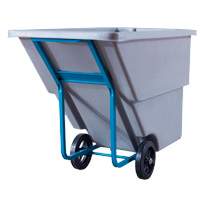 Chariot basculeur en acier, Poly&eacute;thyl&egrave;ne, 0,625 vg³, Capacit&eacute; de charge de 850 lb - KLETON 