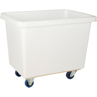Tapered Wall Box Truck, White Polyethylene, 37" L x 26" W x 31" H, 9 cu. ft. Volume, 600 lbs. Capacity - KLETON 