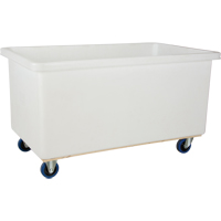 Straight Wall Box Truck, White Polyethylene, 57" L x 34" W x 33" H, 22 cu. ft. Volume, 600 lbs. Capacity - KLETON 