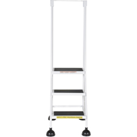 Stop-Step Ladders, 3 Steps, 16" Step Width, 28-11/16" Platform Height, Steel - Vestil LAD-3-W
