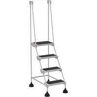 Stop-Step Ladders, 4 Steps, 16" Step Width, 38-3/16" Platform Height, Steel - Vestil LAD-4-W