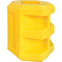 Protecteur de colonne courte, Ouverture int&eacute;rieure 8" x 8", 24" lo x 24" la x 24" h, Jaune - Diversified Plastics Inc. CP-8SH