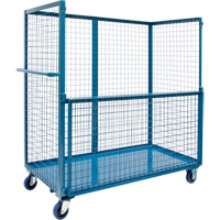 Chariot grillag&eacute; pour transport , Acier, 24" x 55" x 48", Capacit&eacute; 1200 lb - KLETON 