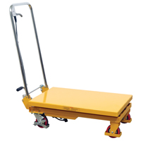 Table &eacute;l&eacute;vatrice &agrave; ciseaux hydraulique, 17,75" lo x 27,5" la/27-1/2" lo x 17-3/4" la, Acier, Capacit&eacute; 330 lb - Wesco 260201