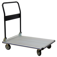 Chariot &agrave; plateforme avec poign&eacute;e pliante, Aluminium, 350 lb, 29" lo x 18-1/2" la, Hauteur 34-1/2" - Wesco 272076