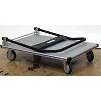 Chariot &agrave; plateforme avec poign&eacute;e pliante, Aluminium, 350 lb, 29" lo x 18-1/2" la, Hauteur 34-1/2" - Wesco 272076