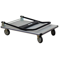 Chariot &agrave; plateforme avec poign&eacute;e pliante, Aluminium, 550 lb, 35-1/2" lo x 24" la, Hauteur 35-1/2" - Wesco 272112