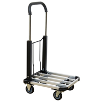 Chariot &agrave; plateforme avec poign&eacute;e pliante, Aluminium, 300 lb, 28" lo x 16" la, Hauteur 37,75" - Wesco 272250