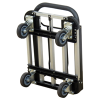 Chariot &agrave; plateforme avec poign&eacute;e pliante, Aluminium, 300 lb, 28" lo x 16" la, Hauteur 37,75" - Wesco 272250