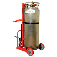 Hydraulic Large Liquid Gas Cylinder Cart HLCC, Polyurethane Wheels, 20" W x 20" D Base, 1000 lbs. - Wesco 240250