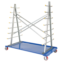 Chariot &agrave; cadre en A pour barres et tuyaux, Acier, 36-3/4" la x 73-3/4" p x 72-1/2" h, Capacit&eacute; de 2000 lb - Vestil AFSR-3672