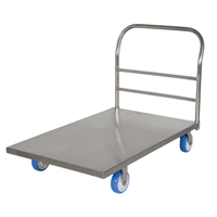 Platform Truck, 48" L x 30" W, 2000 lbs. Capacity, Polyurethane Casters - Vestil SSPT-3048