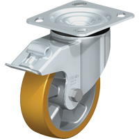 High-Quality Caster, Swivel with Brake, 5" (127 mm), Polyurethane Elastomer, 770 lbs. (349 kg.) - Blickle LK-ALTH 125K-14-FI