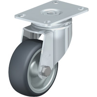High-Quality Caster, Swivel, 3-1/8" (79.5 mm), Thermoplastic Rubber-Elastomer, 220 lbs. (100 kg.) - Blickle LKPA-TPA 80G-12