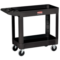 Heavy-Duty Utility Cart - 4520-89, 2 Tiers, 25-7/8" x 33-1/4" x 45-1/4", 500 lbs. Capacity - Rubbermaid FG452089BLA