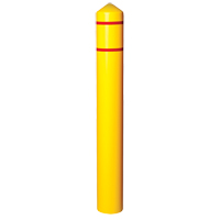 Enveloppe lisse pour butoir avec bandes r&eacute;fl&eacute;chissantes, 4" dia. x 56" l, Jaune - Eagle Mfg. 1735YRS