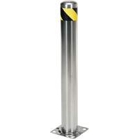 Butoir de s&eacute;curit&eacute;, Acier inoxydable, 36" h x 8" la, Argent - Vestil BOL-SS-36-4.5
