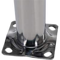 Butoir de s&eacute;curit&eacute;, Acier inoxydable, 36" h x 8" la, Argent - Vestil BOL-SS-36-4.5