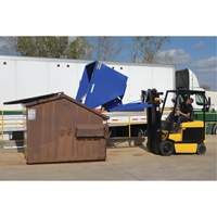 Self-Dumping Hopper, Steel, 2 cu.yd., Blue - Vestil D-200-LD