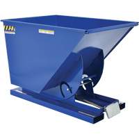 Self-Dumping Hopper, Steel, 1 cu.yd., Blue - Vestil D-100-LD