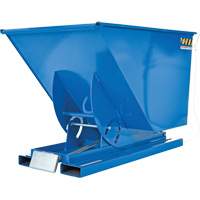 Self-Dumping Hopper, Steel, 1 cu.yd., Blue - Vestil D-100-LD