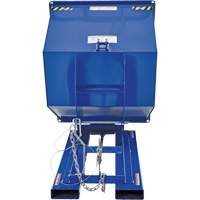 Self-Dumping Hopper, Steel, 1 cu.yd., Blue - Vestil D-100-LD